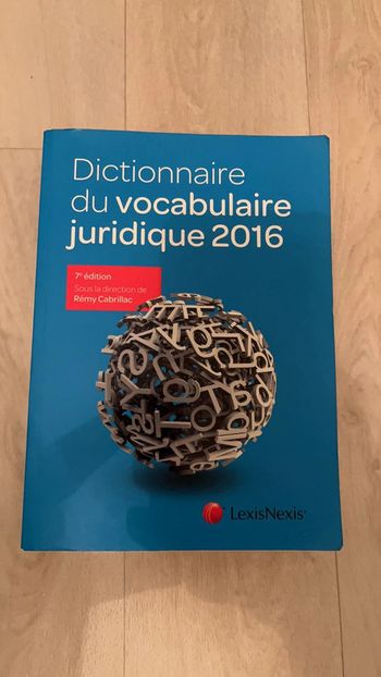 Dictionnaire du vocabulaire juridique 2016