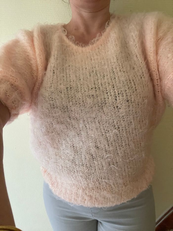 Pull rose poudré en maille The Cholli - photo numéro 2