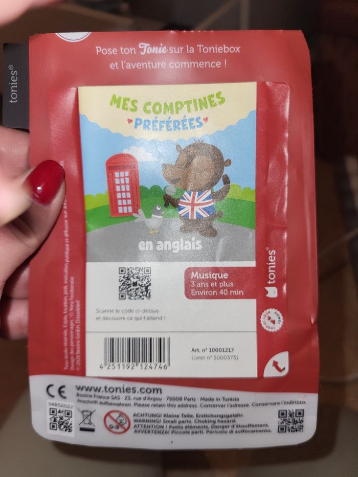 Tonies chanson en anglais - photo numéro 2