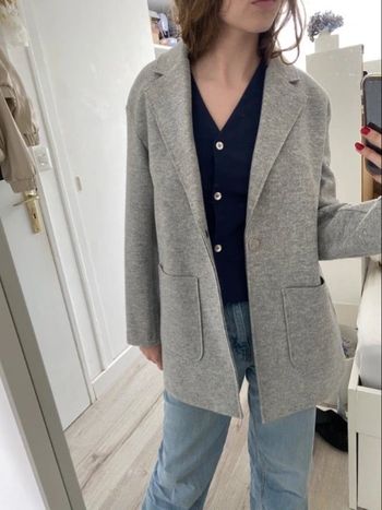 Manteau mi long kiabi gris