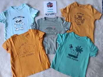 Lot de 5 t-shirts 18 mois kiabi