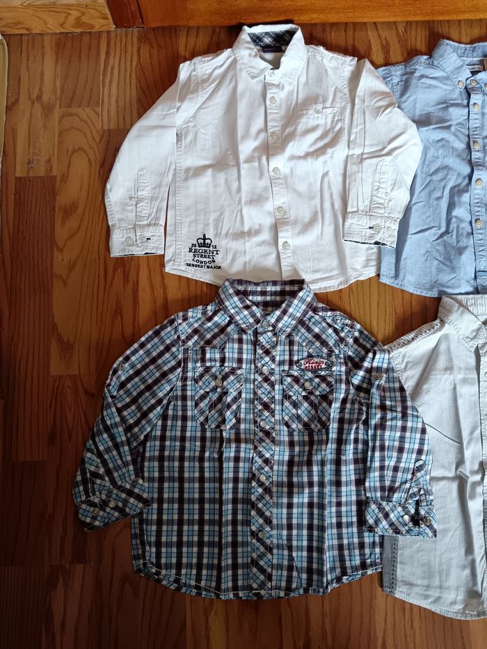 Lot 4 ans chemises Okaïdi, TAO, Sergent Major - photo numéro 2