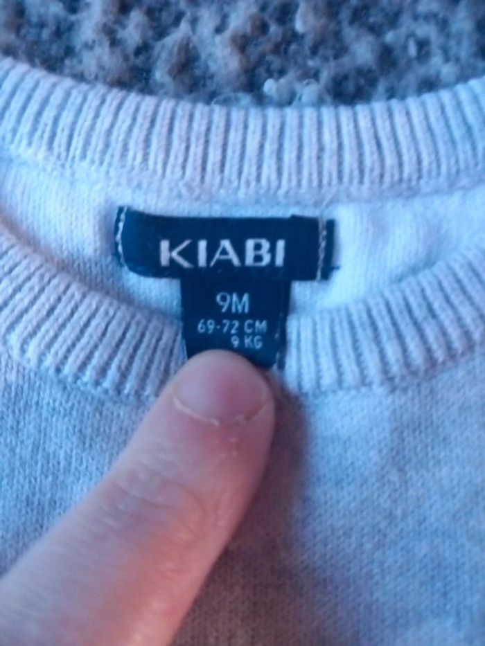 Robe pull taille 9mois kiabi 9kg 69/72cm - photo numéro 2