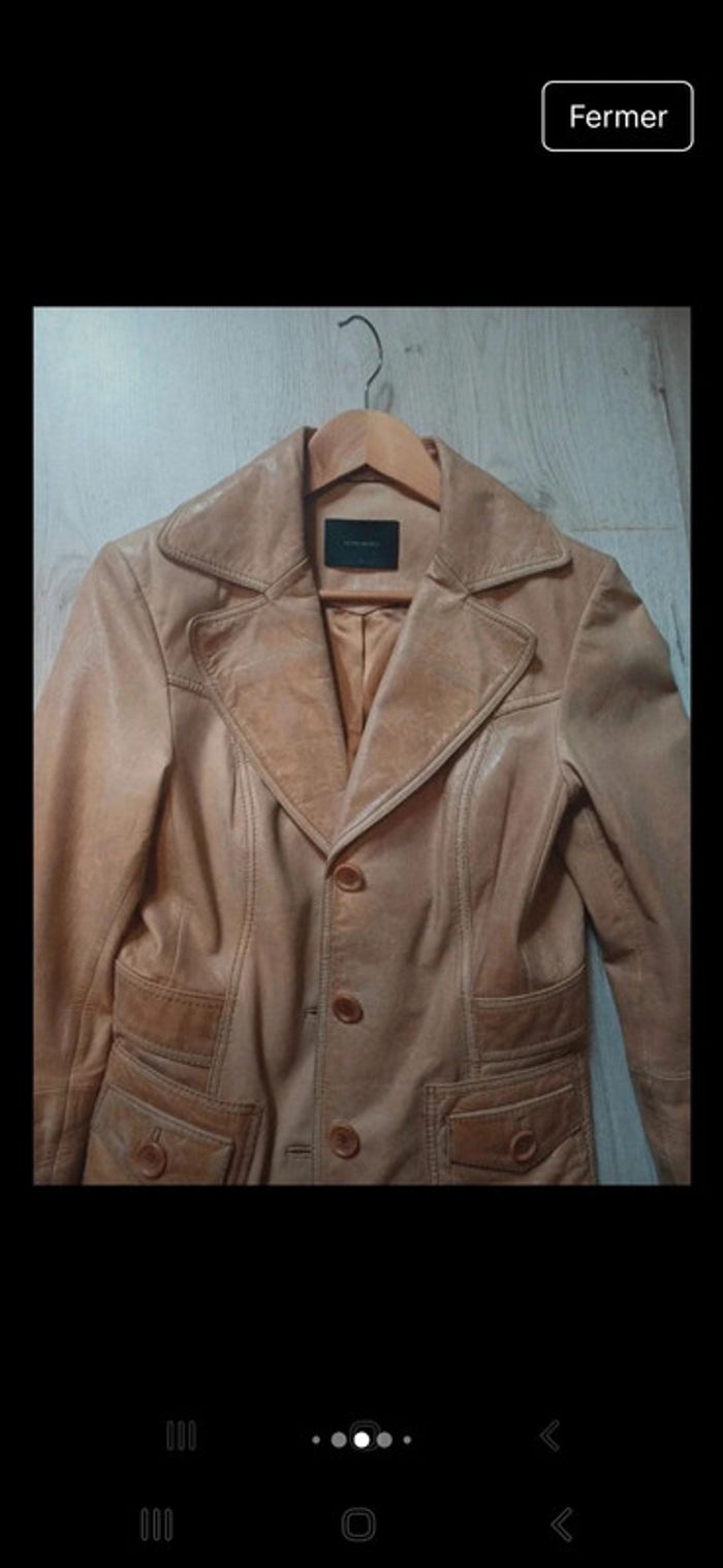 Blazer beige similicuir Vero Moda - photo numéro 5