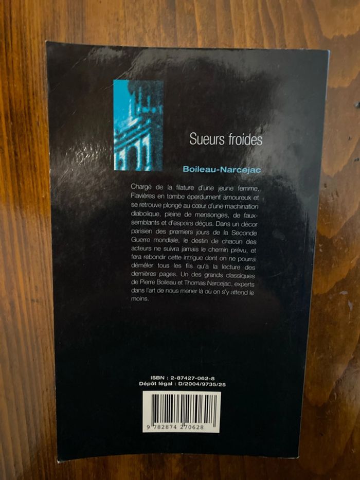 Sueurs froides Boileau-Narcejac - photo numéro 3
