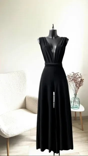 Sublime Combi noire dos nu fabriquée en France positions multiples