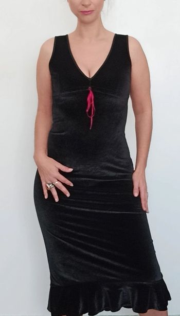 Robe longue velours chic