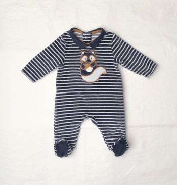 Pyjama velours Obaïbi 1 mois