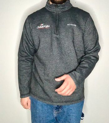 Veste Columbia quart zip gris logo brodé workwear taille L