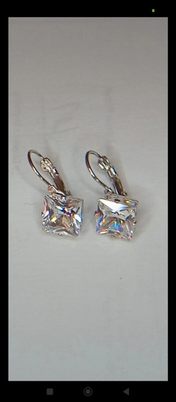 Dormeuses carrées strass - photo numéro 2