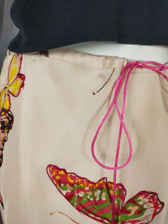 Jupe midi 100% soie Gérard Darel – Papillons colorés – T. 40 - photo numéro 4