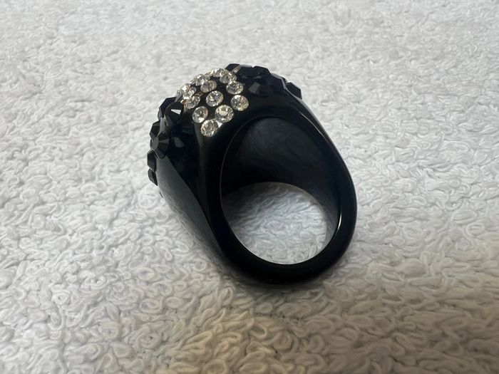 bague cristaluna esse cristal acrylique noir swarovski neuf 101 502 n1 - photo numéro 3