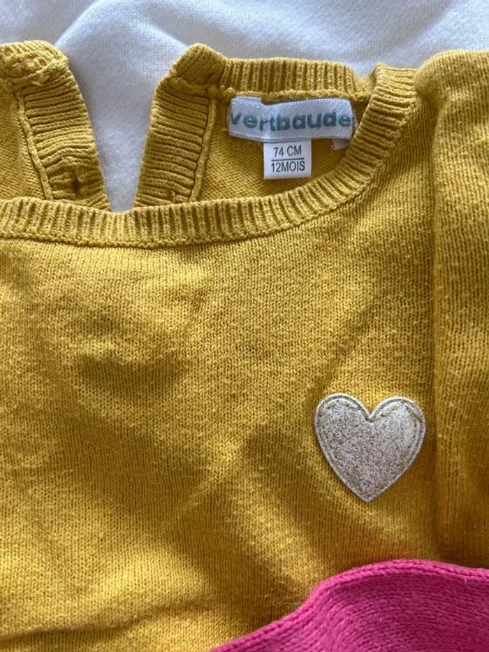 Lot de 4 pull 12 mois fille - photo numéro 3