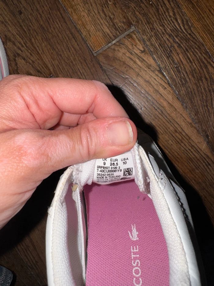 Baskets Lacoste  Taille 26,5 - photo numéro 7