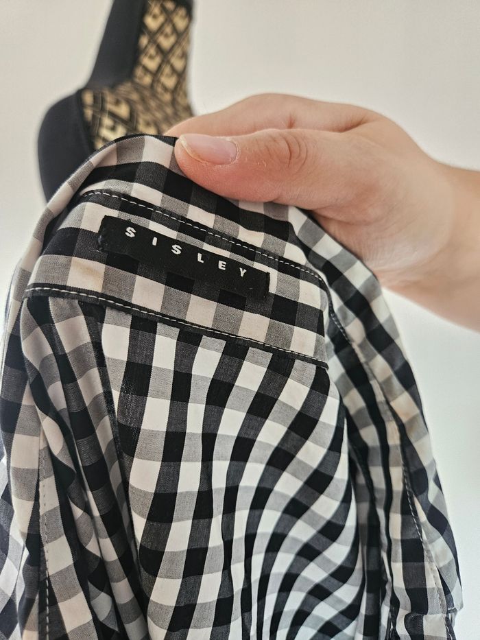 Chemise à carreaux - Sisley - Taille L - photo numéro 4