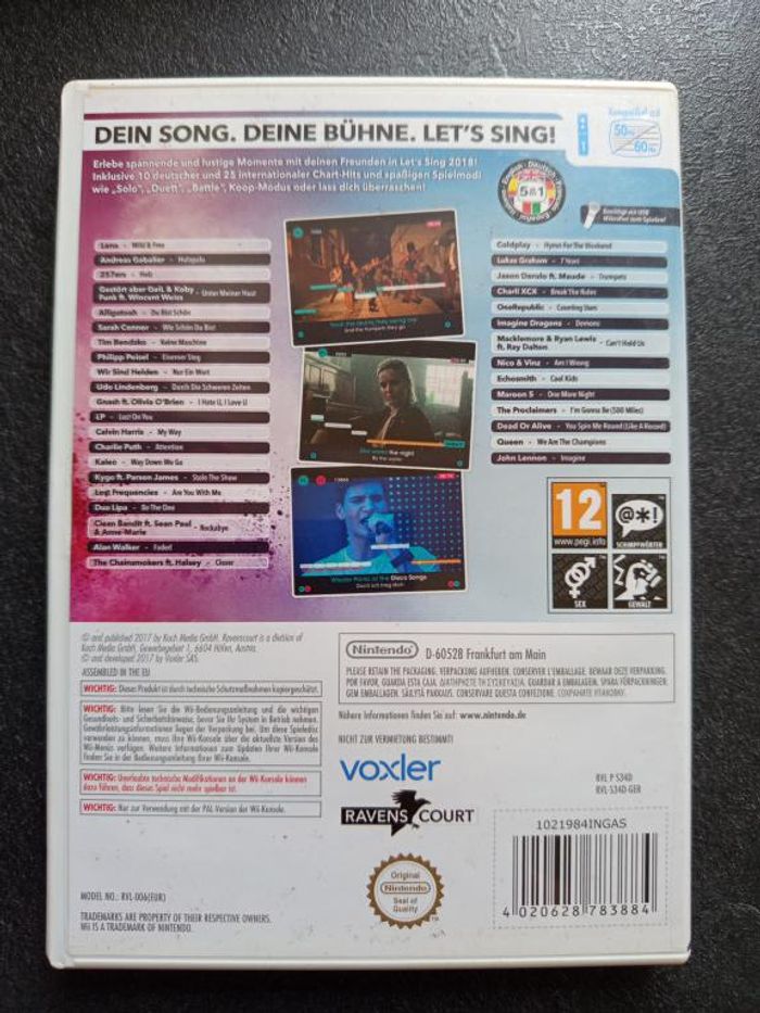 Nintendo - Wii - Let's sing 2018 - photo numéro 2