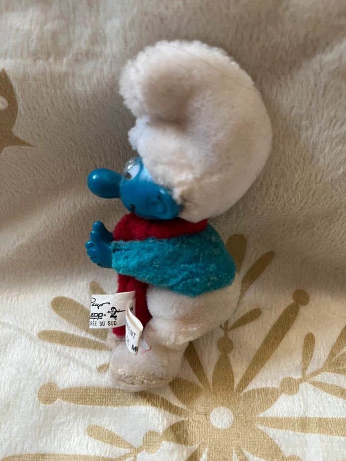 Petite peluche Schtroumpfs vintage à accrocher Peyo - photo numéro 2