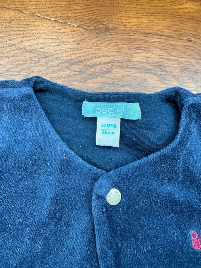 Gilet Obaibi polaire 23 mois 2 ans bleu marine - photo numéro 5