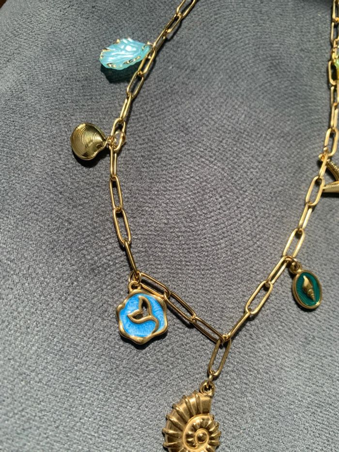 collier acier inoxydable doré - photo numéro 3
