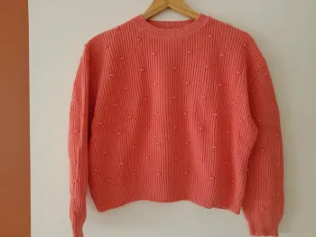 Pull déco "petits pompons " Mango