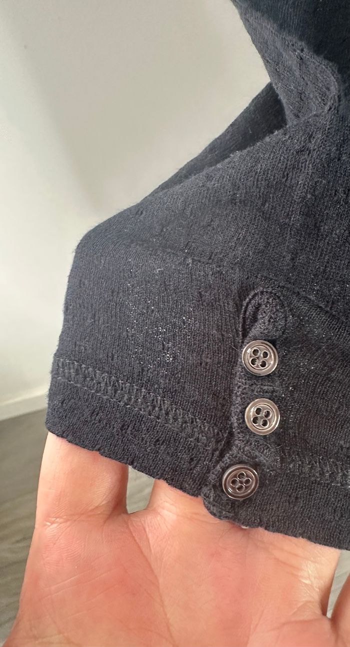 Robe noire maille ajourée IKKS T38 M - photo numéro 2