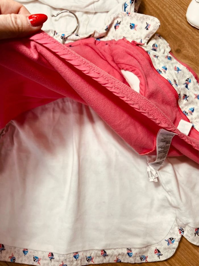 Taille 12 mois parka fille Sergent Major blanc rose * bateau * 🎀 - photo numéro 6
