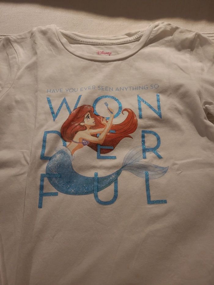 T shirt manches longues la petite sirène 8ans - photo numéro 2