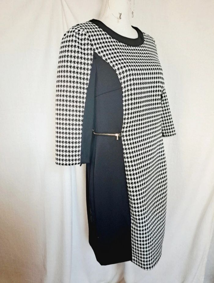 Robe H&M taille 46 pied de poule et noir - photo numéro 4