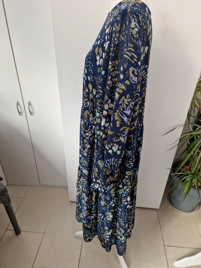 Robe Bleu Marine Imprimé Florale - photo numéro 3