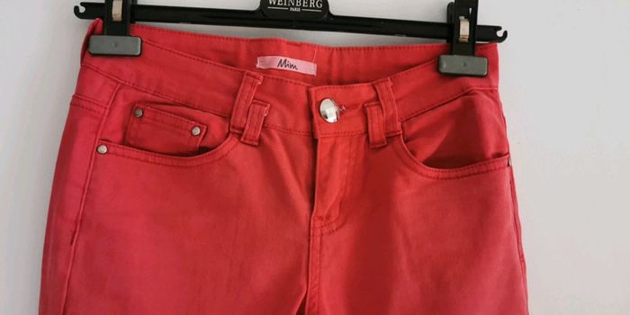 Pantalon rouge strass anglais - photo numéro 2