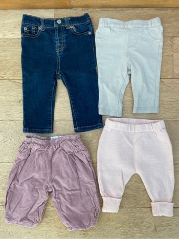 Lot bas pantalon bas sarouel bébé fille 3 mois taille élastique