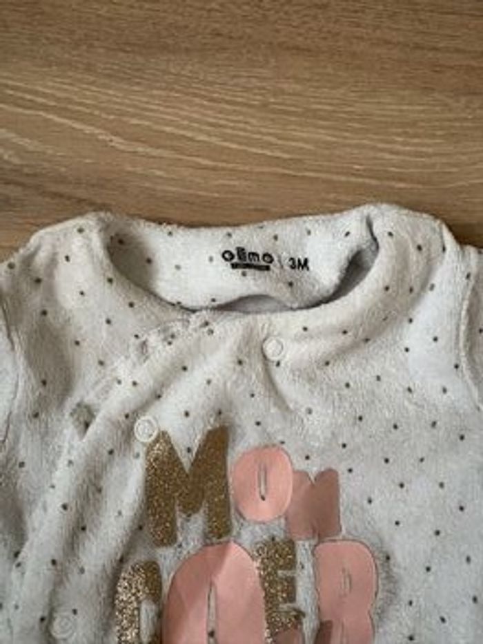 Pyjama velours une pièce mon cœur d’amour - photo numéro 3