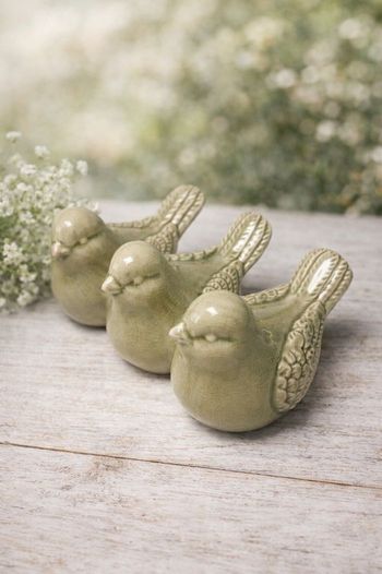 Décoration oiseaux vintage – figurines déco jardin / maison