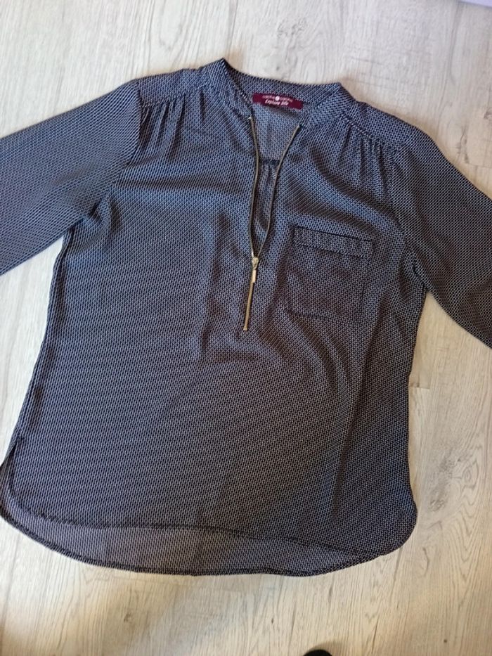Chemisier tunique blouse 38 M cache cache femme - photo numéro 5