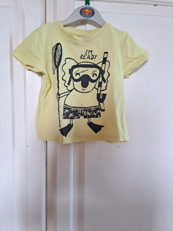 Tee-shirt jaune koala 24mois lefties 86cm
