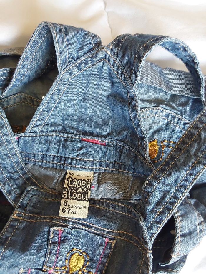 Short salopette bébé fille taille 12mois - photo numéro 3