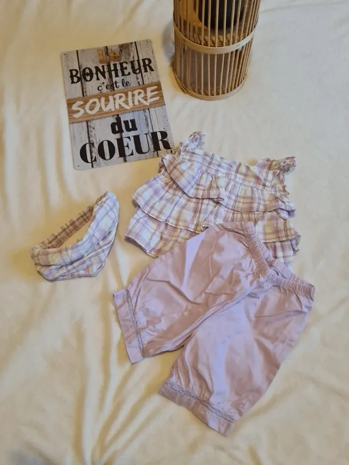 Ensemble fille 71 cm 9 mois
