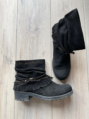 Bottines noires cuir