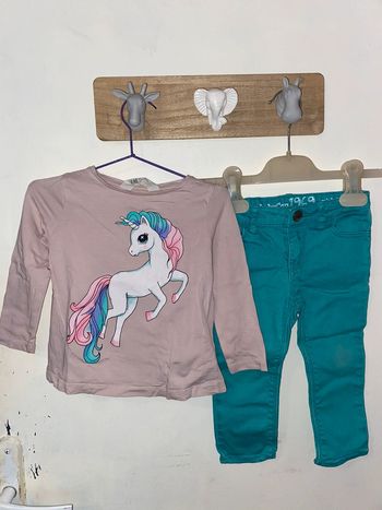 Ensemble jeans et T-Shirt, 18-24 mois, Babygap/H&M.