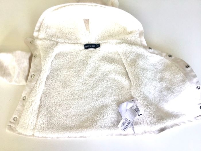 Paletot crème à capuche un mois ou 54/59 cm - photo numéro 2