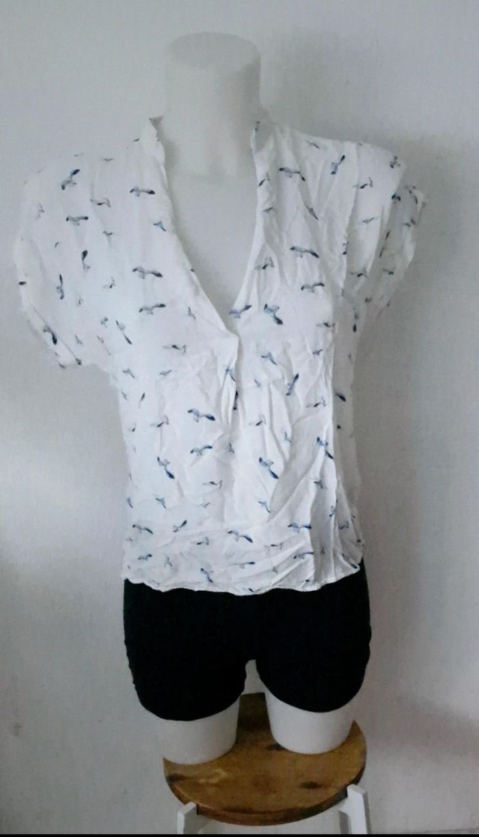 Blouse blanche pour femme taille S
