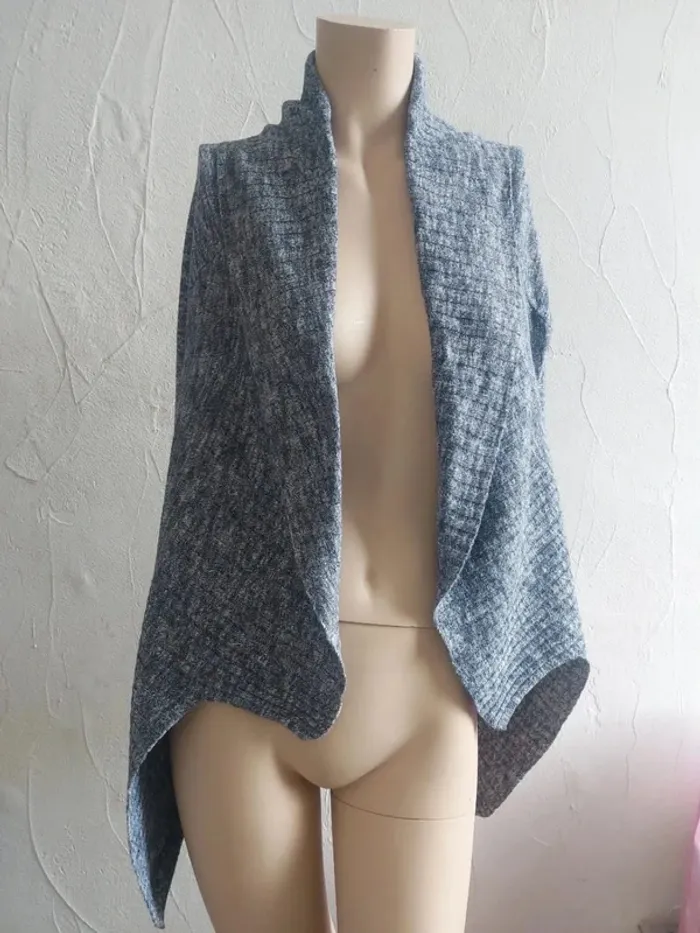 Gilet long gris Taille S