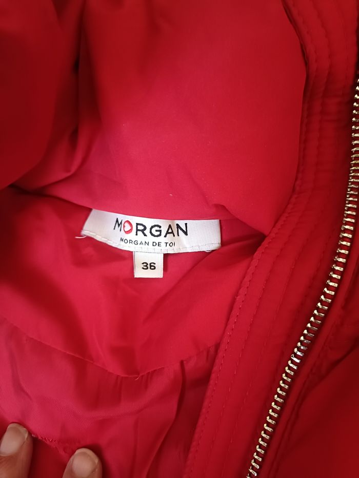 Parka à capuche rouge Morgan T36 - photo numéro 4