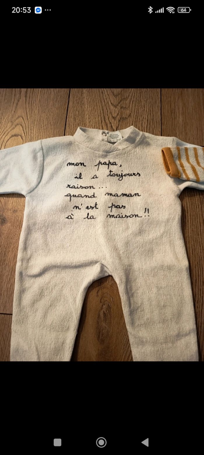 Lot pyjamas velours 3 mois - photo numéro 3