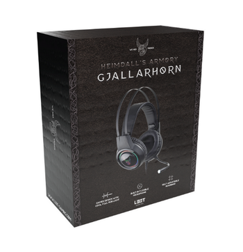 Casque L33T Gaming micro Gjallarhorn filaire - 50MM driver rétroéclairé - Noir, Neuf