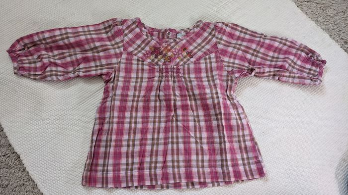 Chemisier rose rayé Kimbaloo 12 mois