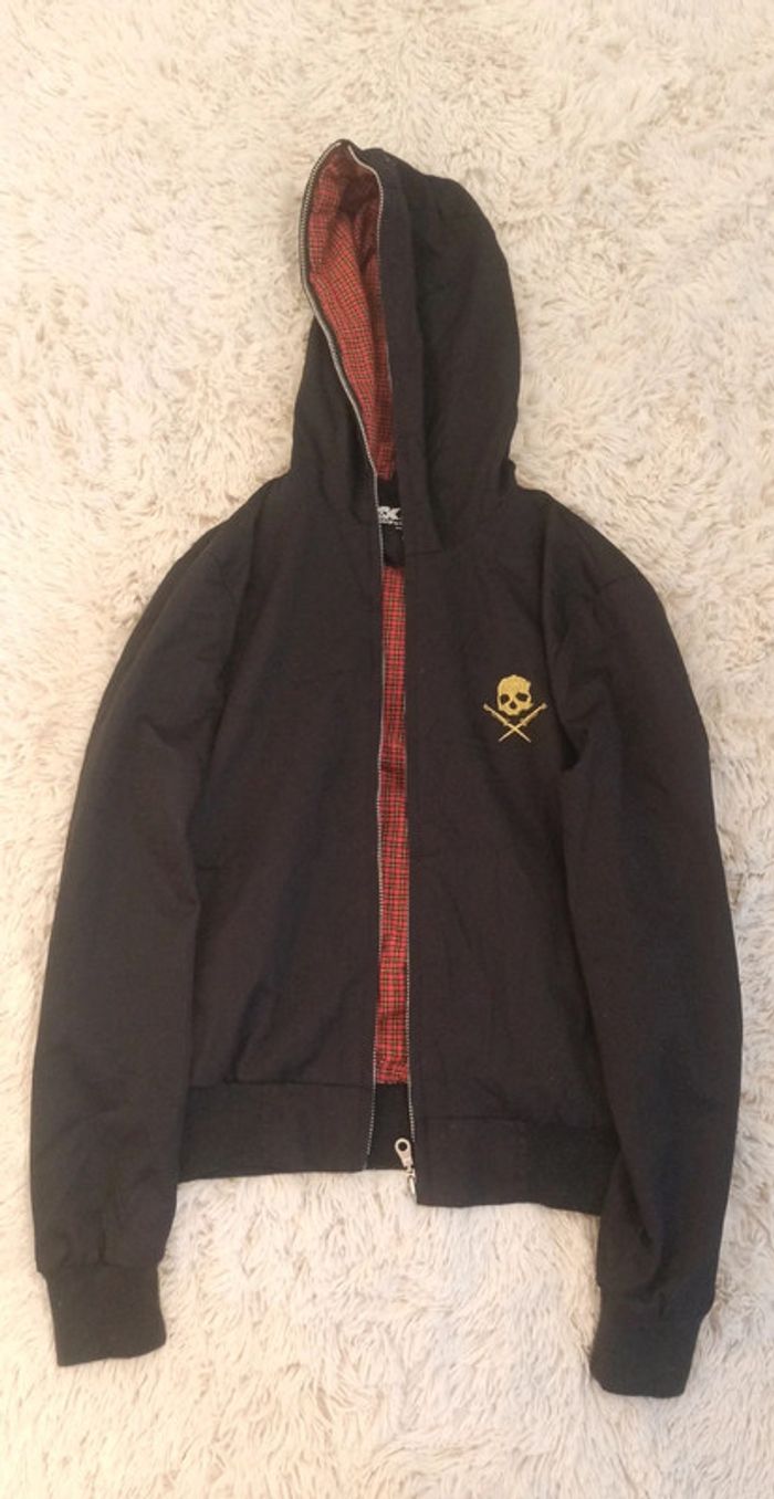 Veste noire à motif crâne, tête de mort Kill wear