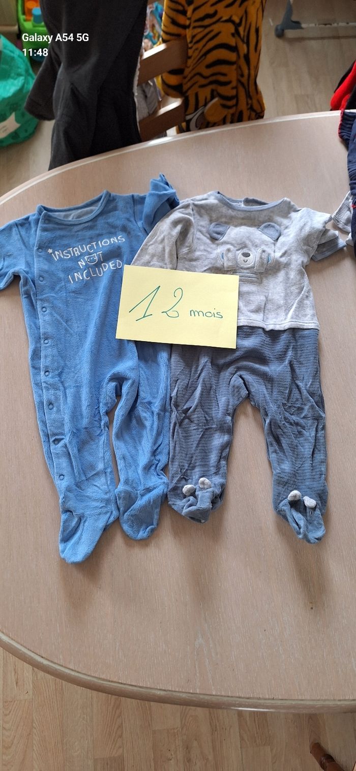 Lot de deux pyjama velour