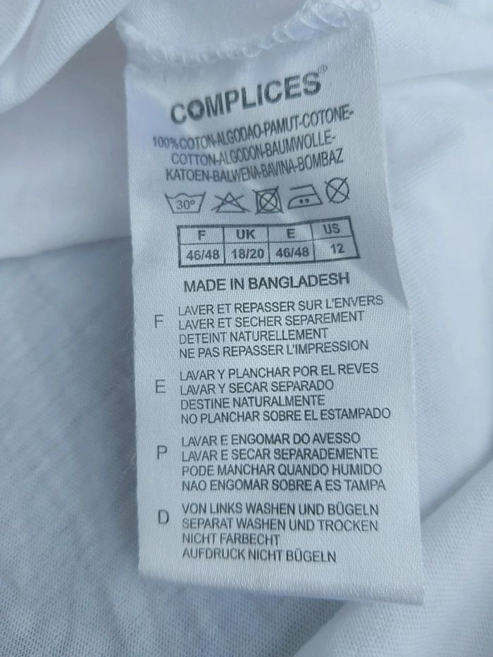 Tee short blanc complice - photo numéro 2