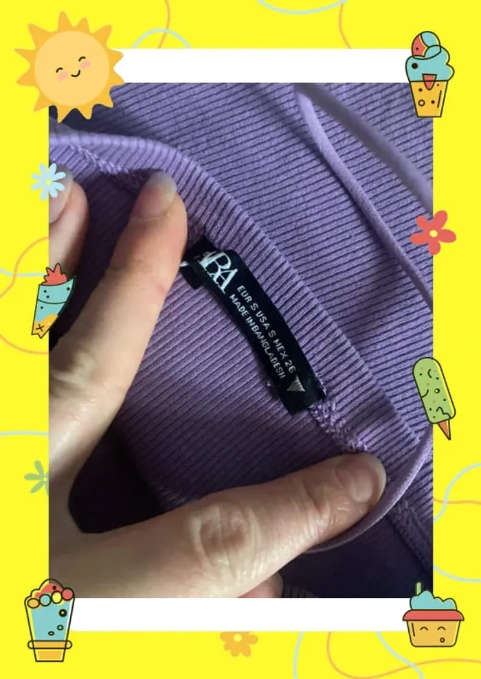 Top court violet zara s 36 - photo numéro 3